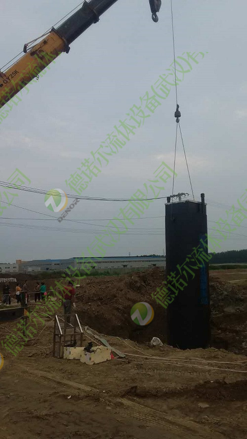 一體化泵站安裝現(xiàn)場