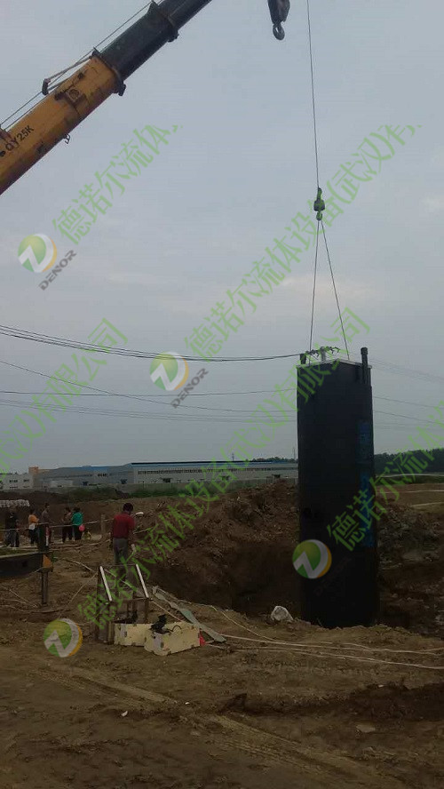 一體化預(yù)制泵站安裝現(xiàn)場(chǎng)