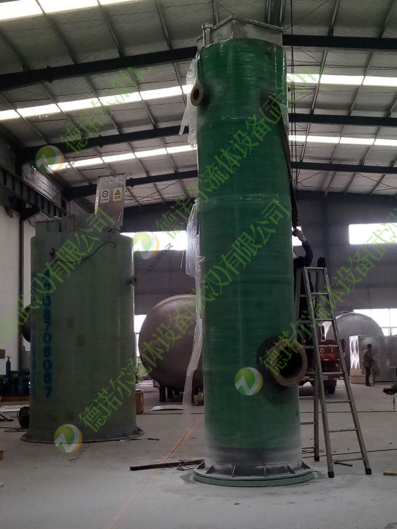 玻璃鋼一體化預(yù)制泵站實物圖