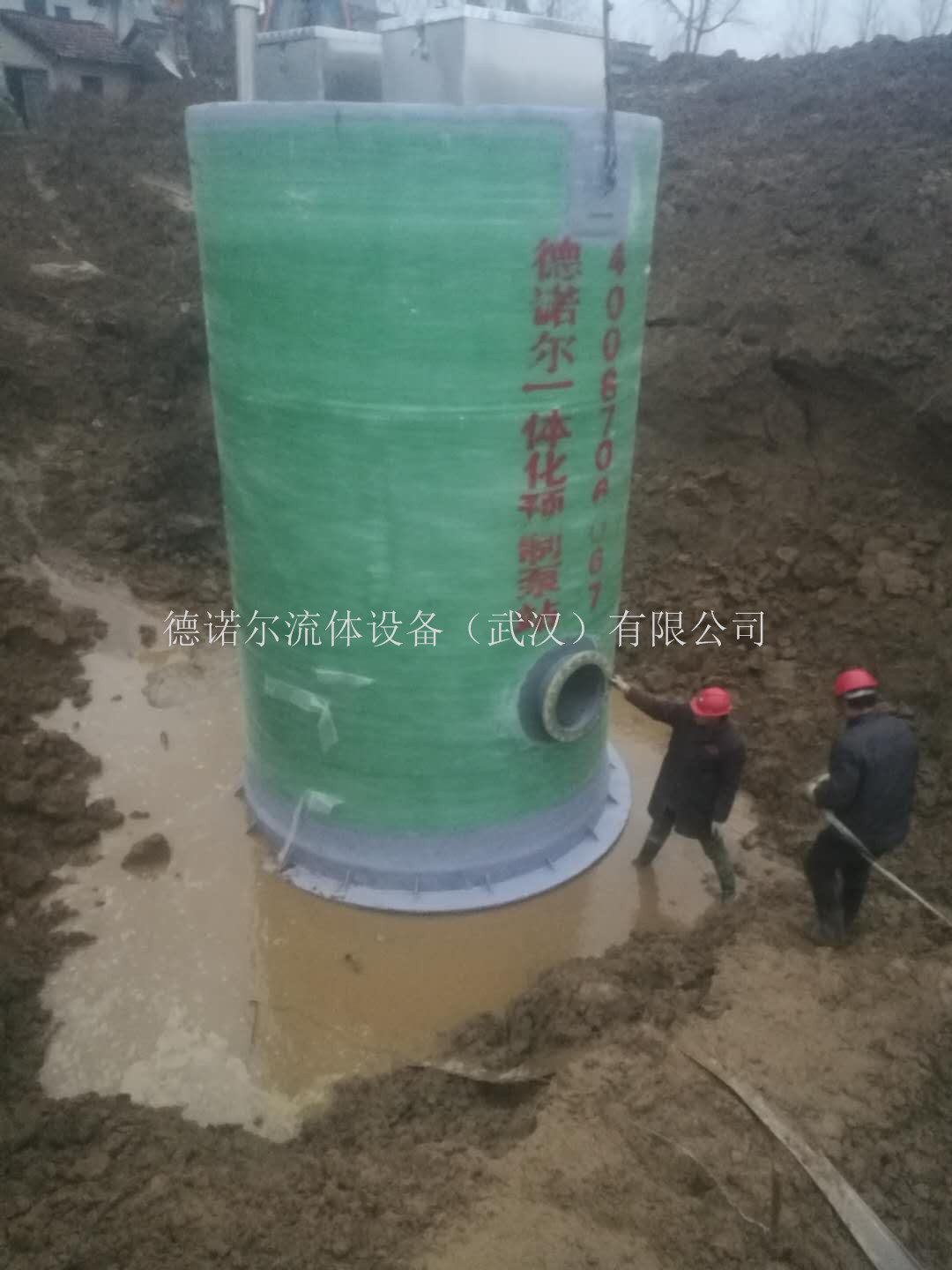 鐘祥舊口鎮(zhèn)一體化預(yù)制泵站安裝圖