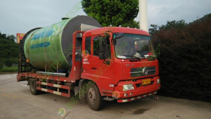 安徽玻璃鋼一體化預制泵站順利完成安裝 安徽玻璃鋼一體化預制泵站順利完成安裝